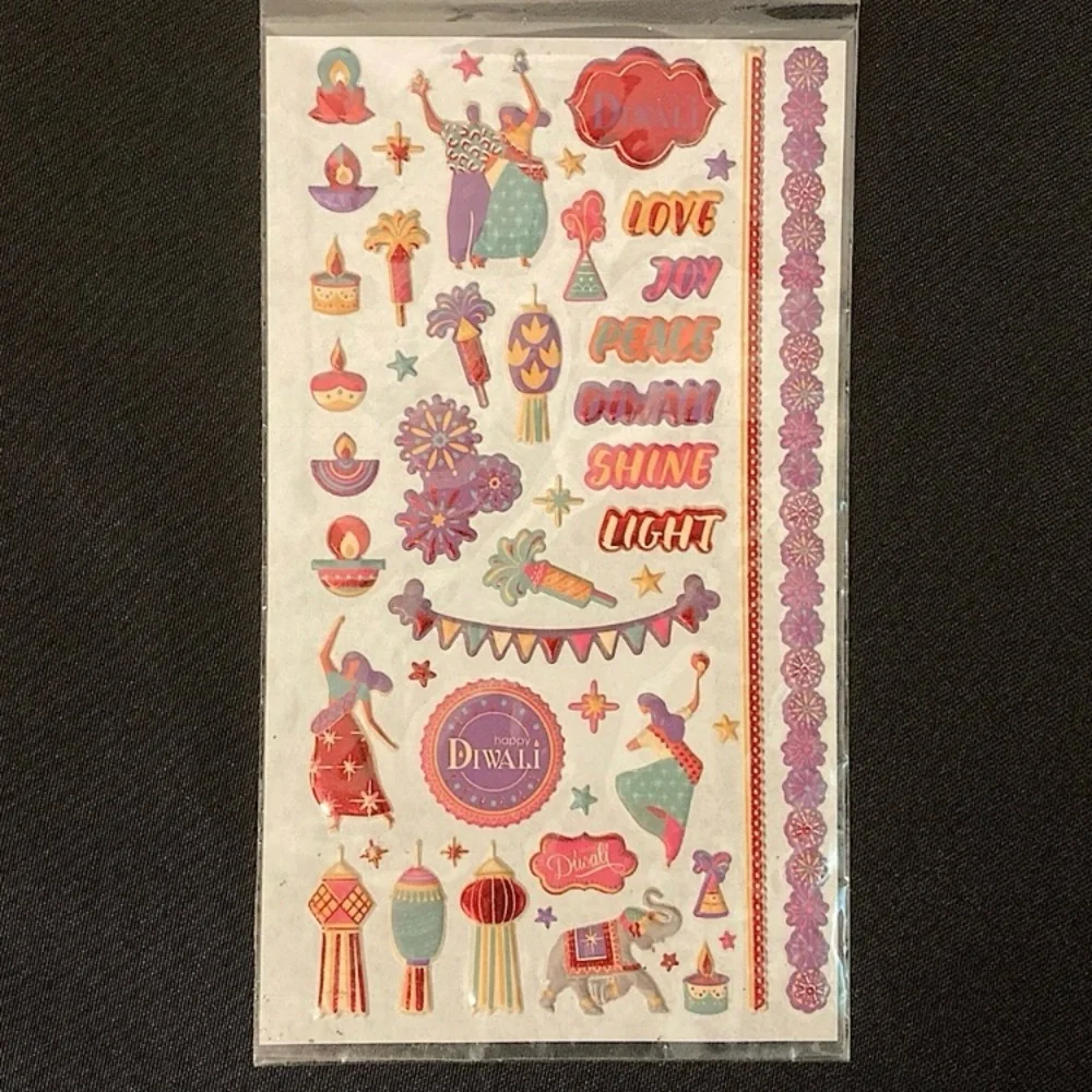 ⭐️ Recollections Diwali 108 Scrapbooking Stickers Pack